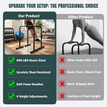 Load image into Gallery viewer, OLIXIS Dip Bar, Adjustable Heavy Duty Dip Bar Station  - Pitch Black
