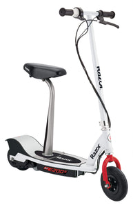 Electric Scooter - 8" Air-filled Tires, 200-Watt Motor, Up to 12 mph and 40 min of Ride Time, White
