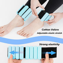Load image into Gallery viewer, Wrist and Ankle Weights for Women &amp; Men 2 Pack (1lb Each) (Blue)
