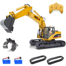 Load image into Gallery viewer, Remote Control Excavator Construction Toys - 15 Channel 3 in 1 RC Excavator with Metal Shovel, 2 Tracks
