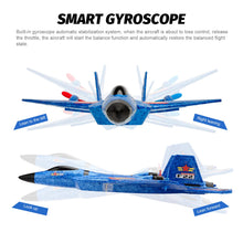 Load image into Gallery viewer, Remote Control Plane F-22 Raptor, 2.4Ghz Rc Airplane with Smart Gyro/LED Lights/3 Rechargeable Batteries (Blue)
