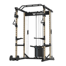 Load image into Gallery viewer, MAJOR FITNESS Drone1 Power Cage - Multi-Function Power Rack for Home Gym, Squat Rack, Cable Crossover System, for Strength Training, Heavy-Duty Steel Construction (D1AW Power cage only, Desert)
