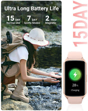 Load image into Gallery viewer, Amzhero Health Fitness Tracker with 24/7 Heart Rate, Blood Oxygen -Pinksand

