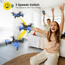 Load image into Gallery viewer, Holy Stone HS190 Foldable Mini Drone for Kids Beginners, RC Nano Quadcopter with Altitude Hold, 3D Flips, High Speeds Rotation, Headless Mode, Throw to Go, One Key Return, Great Gift Toys for Boys and Girls, Blue
