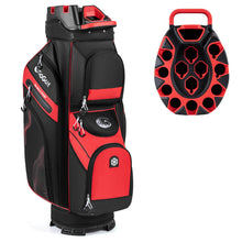 Load image into Gallery viewer, Tangkula Golf Cart Bag with 14-Way Full Length Dividers (Red)
