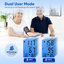 Load image into Gallery viewer, Maynovia Upper Arm Blood Pressure Monitor for Home Use, Automatic Digital Blood Pressure Machine, Talking BP Monitor with English &amp; Spanish Voice, Large Cuff 8.6”–16.5”
