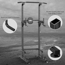 Load image into Gallery viewer, RELIFE REBUILD YOUR LIFE Power Tower Pull Up Bar Station Workout Dip Station for Home
