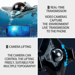 WiFi RC Boat with Camera - 6 CH Waterproof Remote Control Boat for Pools & Lakes, Wireless App Control for iOS & Android