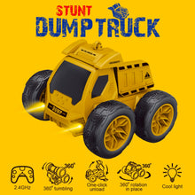 Load image into Gallery viewer, Stunt Dumper, Tumbling RC Bigfoot Dump Truck, 2.4Ghz Radio Control Construction Vehicle, Off-Road Cute Toy Car
