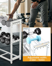 Load image into Gallery viewer, FHXZH 3-Tier Dumbbell Rack Stand Only - Adjustable Weight Rack for Home Gym- (White)
