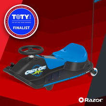 Load image into Gallery viewer, Razor Crazy Cart Shift Electric Go Kart for Kids Ages 6+ - 12V Drifting System, High/Low Speed Switch, Black/Blue
