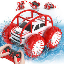 Load image into Gallery viewer, Amphibious Remote Control Car, Rechargeable RC Cars Toy 360° Flips Rotation Stunt Crawler 15KM/H 4WD All Terrain
