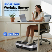 Load image into Gallery viewer, HTM Curved Vibration Plate Exercise Machine, Whole Body Shake Plate with 150W Motor &amp; Resistance Band, 330lbs Weight Capacity, 120 Speeds, Low Noise Vibration Board for Weight Loss, Home Fitness

