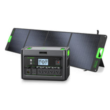 Load image into Gallery viewer, 2400W Home Emergency Power Station with 200W Foldable Solar Panel Blackout Backup Generator
