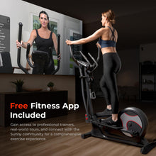 Load image into Gallery viewer, Sunny Health &amp; Fitness Heavy-Duty Smart Elliptical Trainer - Black
