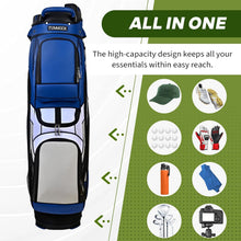 Load image into Gallery viewer, TUMMOCK Golf Cart Bag, 14-Way Top Divider with Multiple Storage Pockets, Handles and Rain Cover, Lightweight &amp; Durable Golf Bag for Men, Cart-Friendly Design (Blue)
