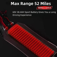 Load image into Gallery viewer, Electric Scooter Adults, 6000W Up to 52 Mph, 52 Miles Max Range, 60V 38.4Ah Battery, 11&#39;&#39; Tubeless Tires, E Scooter with Seat

