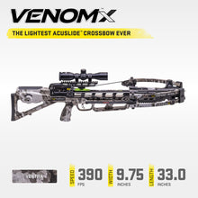 Load image into Gallery viewer, TenPoint Venom X, Vektra - 390 FPS - Lightest ACUslide Bow Ever - includes Pro-View 400 Scope, Polymer Scope Struts, ACUslide &amp; Three Pro Elite 400 Carbon Arrows

