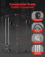 Load image into Gallery viewer, GarveeLife Power Cage, Multi-Functional Power Racks for Home Gym with Cable Crossover System, 1600 LBS Weight Capacity Fitness Squat Rack for Strength Workout with Training Attachment, Black
