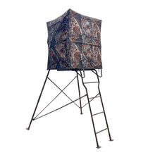 Load image into Gallery viewer, RuskBlinds 6 Ft Tripod Hunting Tower Blind, 2-Man Elevated Hunting Stand, 4' x 4' Camo Platform for Deer, Antelope, Elk Hunting
