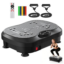 Load image into Gallery viewer, NISILIN Vibration Plate Exercise Machine for Lymphatic Drainage with 200 Levels, Whole Body Fitness Workout Equipment Stand Shake Board Sport Gym for Weight Loss Fat Burner for Women Men (Black)
