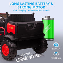 Load image into Gallery viewer, Ride On Truck for Kids 24V Ride On Car with Remote Control Electric UTV Vehicles with Dump Bed, 4WD Power 4x200W Motors
