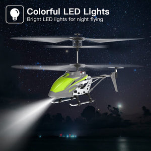 Remote Control Helicopter, SYMA S107H Mini RC Helicopter with Gyro, Altitude Hold, One Key Take Off/Landing for Adults Kids(Green)