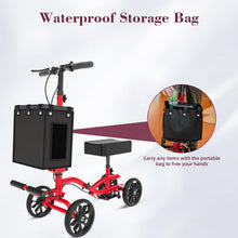 Load image into Gallery viewer, Fvzzin Lightweight Knee Scooter Crutch Alternative, Foldable &amp; Adjustable Knee Scooter for Adults for Foot Surgery, Steerable Knee Walker with Detachable Storage Basket, Includes DIY Stickers-Hot Red
