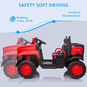 Ride On Truck for Kids 24V Ride On Car with Remote Control Electric UTV Vehicles with Dump Bed, 4WD Power 4x200W Motors
