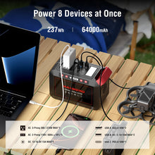 Load image into Gallery viewer, MARBERO 237Wh Solar Generator with Solar Panel Included Portable Power Station 300W Pure Sine Wave with Foldable Solar Panel 60W Set for Camping Outdoor Hiking Fishing Emergency
