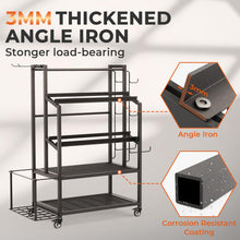 Load image into Gallery viewer, 600LBS Dumbbell Rack Weight Stand - Bonvork Adjustable Weight Rack for Dumbbells with Wheels
