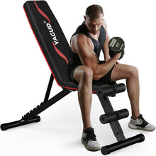 Load image into Gallery viewer, Weight Bench Press, Adjustable Workout Benches for Home Gym Dumbbell Exercise, 880 LB Stable Incline Decline Bench for Full Body Workout, 2 Sec Fast Folding Strength Training Sit up Bench
