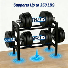 Load image into Gallery viewer, Dumbbell Rack Stand Only 2-Tier 20 IN Length Adjustable Small Weight Rack For Home Gym-Dumbbell Holder
