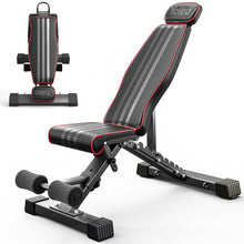 Load image into Gallery viewer, Yoleo Adjustable Weight Bench, 827LB Foldable Workout Bench with Extended Head/Neck Protection/Spine Support for Bench Press, Fast Folding Incline Decline Flat Bench
