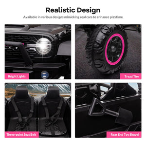 24V 2 Seater Kids Ride On Car, 4 Wheeler Truck Ride On Toys for Big Kids with 5.5MPH Max Speed, Remote Control, Pink