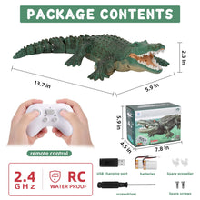 Load image into Gallery viewer, Remote Control Crocodile High Simulation RC Crocodile Boat Toys for Swimming Pool Lakes Bathroom, Great Gift
