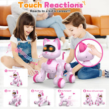 Load image into Gallery viewer, Robot Cat Interactive Toys for Girls: Remote Control Electronic Pink Kitty Pets - Robotic Can Dancing Touch Programmable
