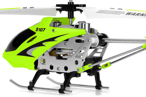 S107G 3 Channel RC Radio Remote Control Helicopter with Gyro - Green