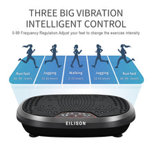 Load image into Gallery viewer, EILISON FitMaxx 3D XL Vibration Plate Exercise Machine - Whole Body Workout Vibration Platform w/Loop Bands - Lymphatic Drainage Machine for Weight Loss, Shaping, Recovery (Fitpro Black)

