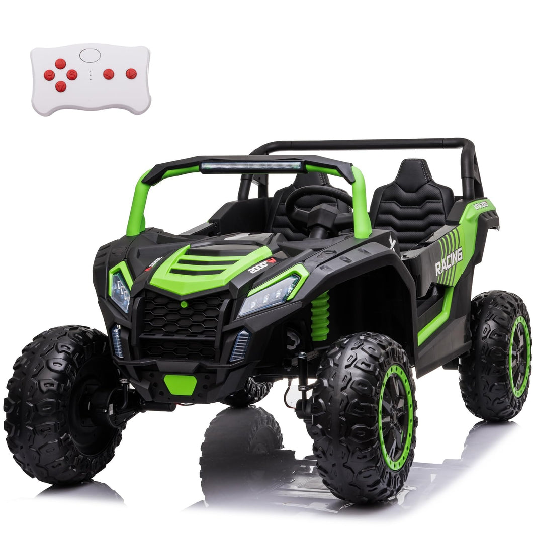 24V 10Ah 2-Seater Ride on Car for Big Kids, Ride on Toy with Remote Control, 4WD Battery Powered Electric Vehicle for Kids, Green