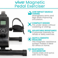 Load image into Gallery viewer, Vive Under Desk Exercise Bike - Black
