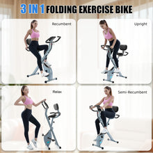 Load image into Gallery viewer, BARWING Exercise Bike Stationary Bikes for Home with APP，3 in 1 Folding Exercise Bikes App-X4-Grey
