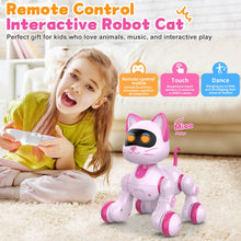 Load image into Gallery viewer, Robot Cat Interactive Toys for Girls: Remote Control Electronic Pink Kitty Pets - Robotic Can Dancing Touch Programmable
