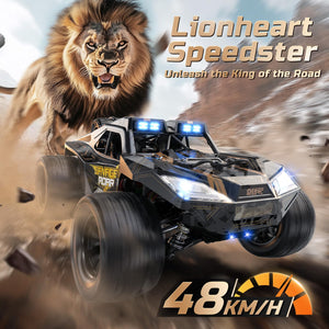 1:14 Crawler RC Car, 48Kph High Speed RC Truck with LED Headlight for Boys Adult, Offroad 4x4 2.4Ghz Remote Control Car