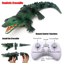 Load image into Gallery viewer, Realistic RC Crocodile Remote Control Fish Boat Electric Animal Water Toy for Swimming Pool Lake Kids Birthday (Green)
