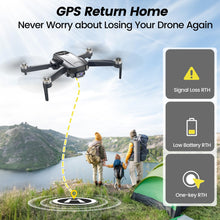 Load image into Gallery viewer, Drones with Camera for Adults 4k, WF31 GPS RC Drone FPV Foldable Quadcopter for Beginner with Brushless Motor, 5G Wi-Fi Transmission, Auto Return
