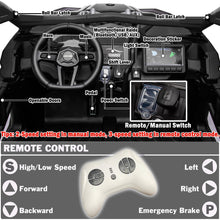 Load image into Gallery viewer, 24V Ride on Car with Remote Control, 2 Seater Ride On Toys Off-Road Buggy Truck Licensed Can Am Maverick UTV Electric Vehicles, Black
