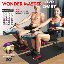Load image into Gallery viewer, BODY RHYTHM 22 in 1 Wonder Master Core &amp; Abdominal Workout Equipment, Foldable &amp; Adjustable Rowing Machine
