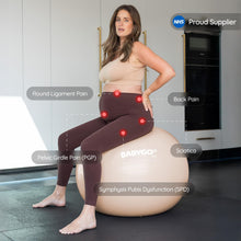 Load image into Gallery viewer, BABYGO Birthing Ball - Pregnancy Yoga Labor &amp; Exercise Ball &amp; Book Set Trimester Targeting-(Nude, 65cm)
