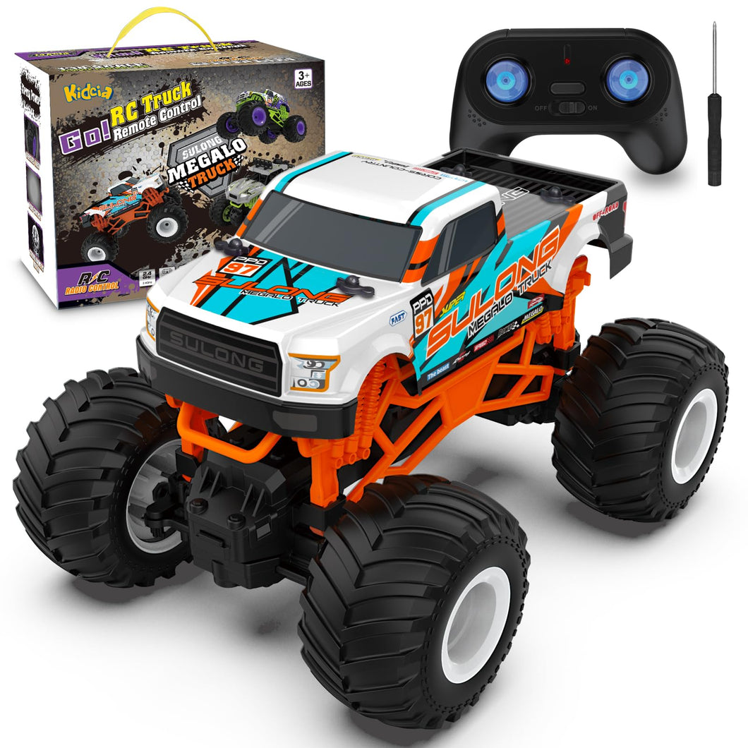 1:16 Scale RC Monster Truck - 2.4GHz All Terrain Car for Kids 4-12, 20 Km/h Off Road RC Truck